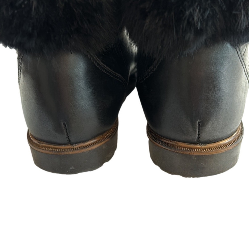 Fabrique AU Made in Canada Leather Booties, Size 6.5 B, Black - Picture 4 of 7
